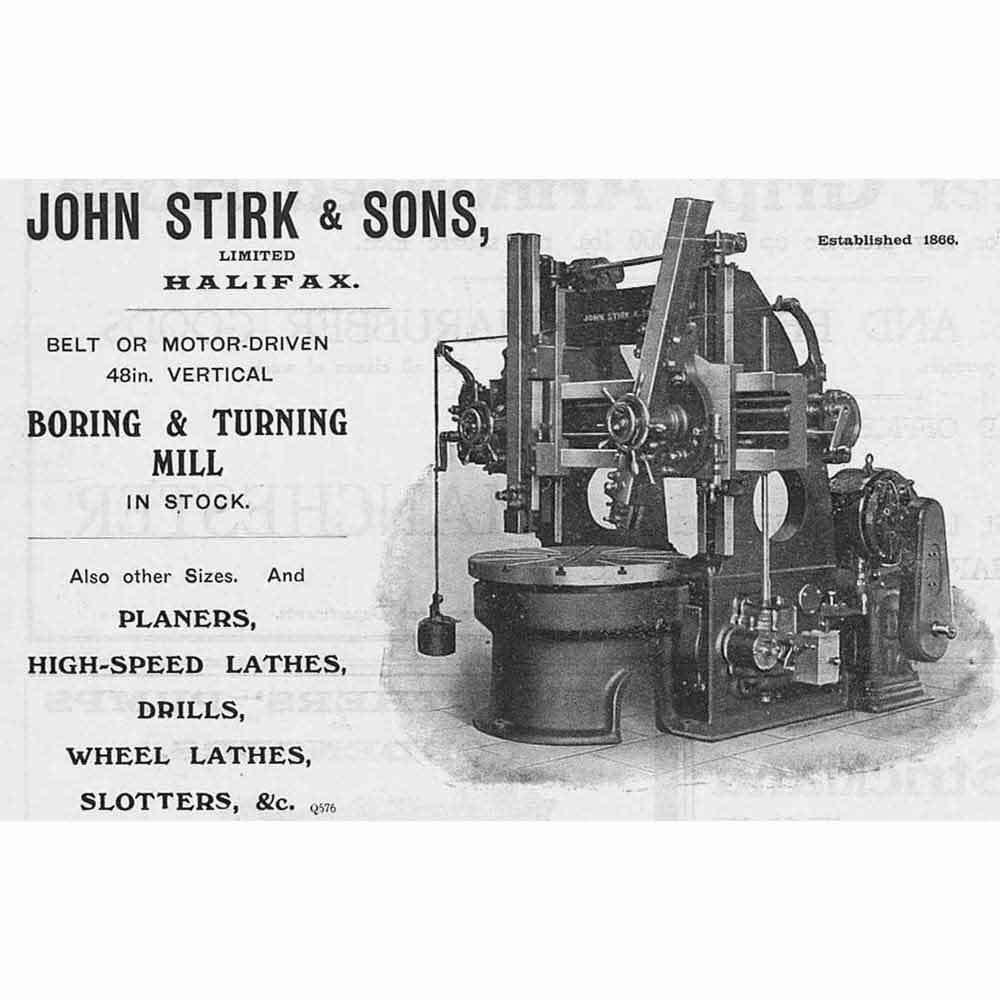 1909 Advert John Stirk & Sons Halifax