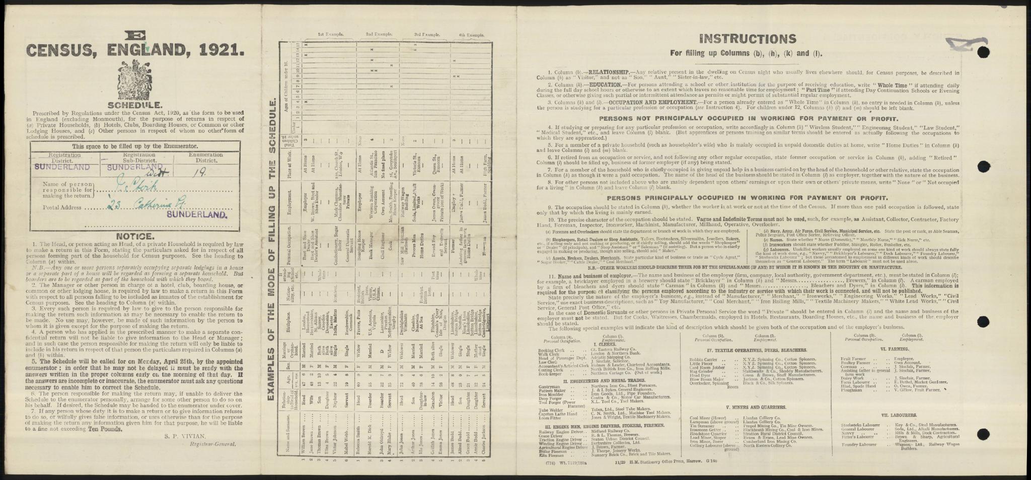 Census England 1921 RG15-24839 RD-555 SD-1 ED-19 SN-248