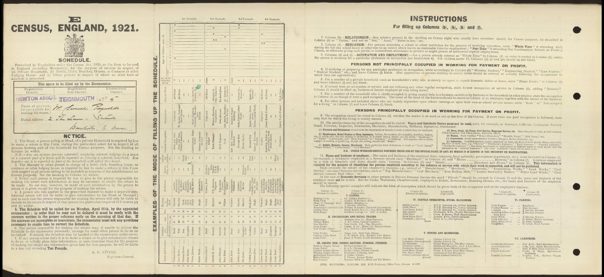 Census England 1921 RG15-10407 RD-272 SD-1 ED-5 SN-59