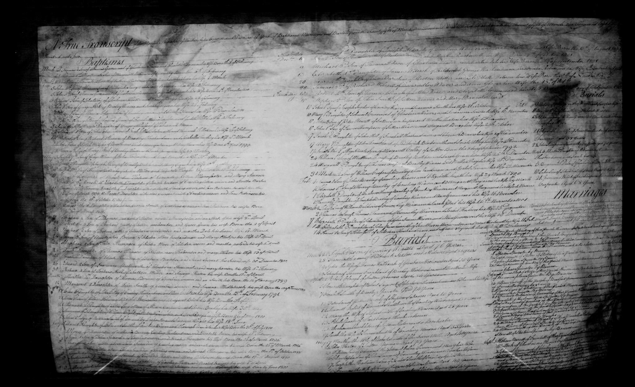 Baptism Kildwick, Yorkshire, England (St. Andrews Church) 5 Apr 1801 John Stirk