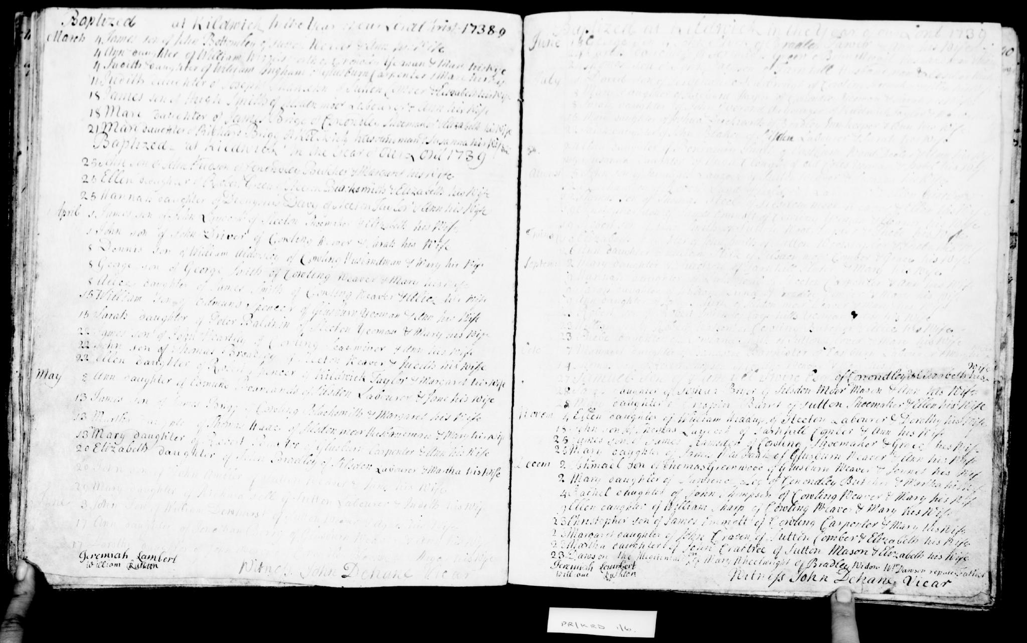 Baptism Kildwick, Yorkshire, England (St. Andrews Church) 9 Sep 1739 Ann Stirk