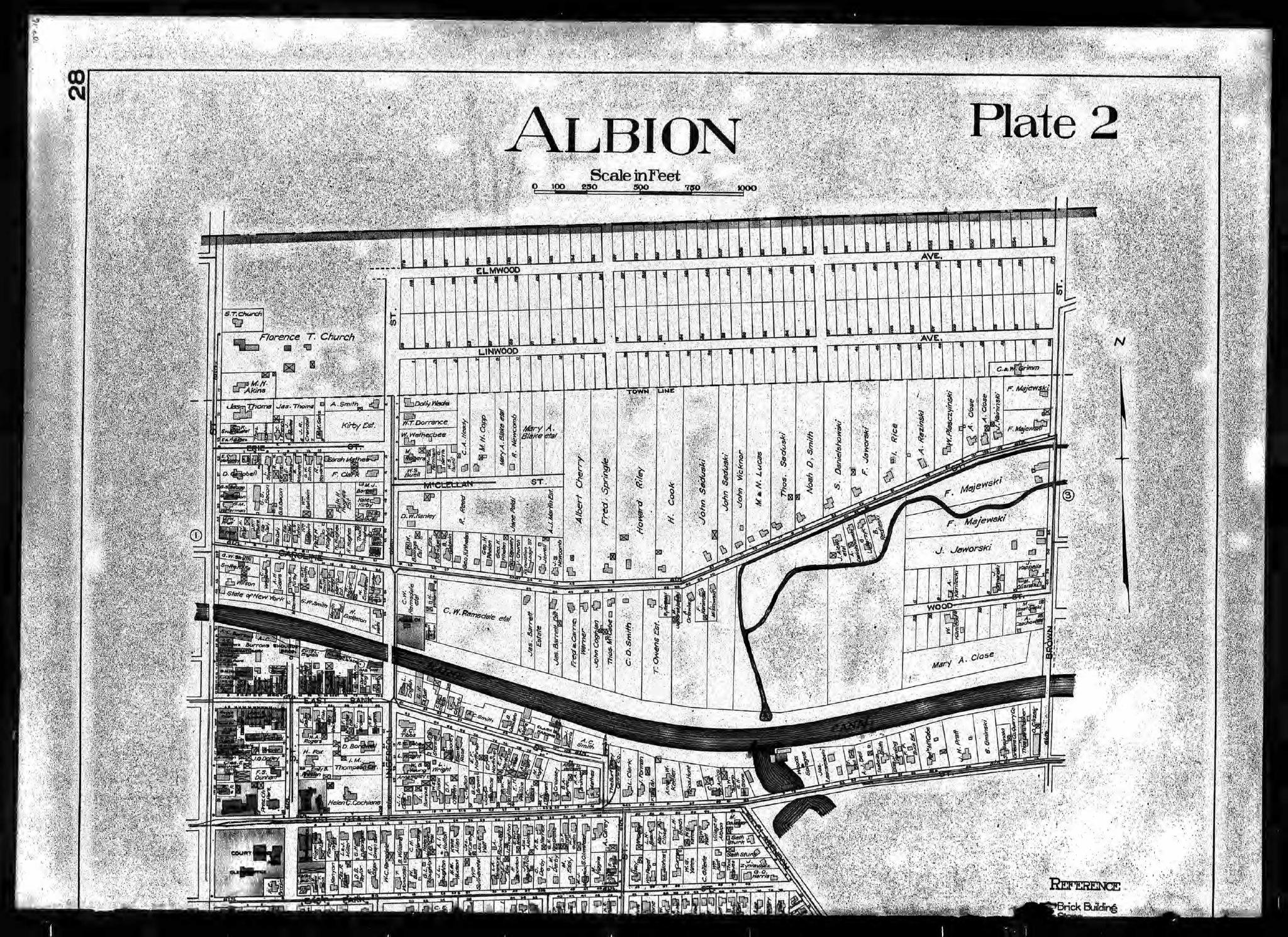 Map US, New York, Orleans, Albion 1913 Seth Sturk