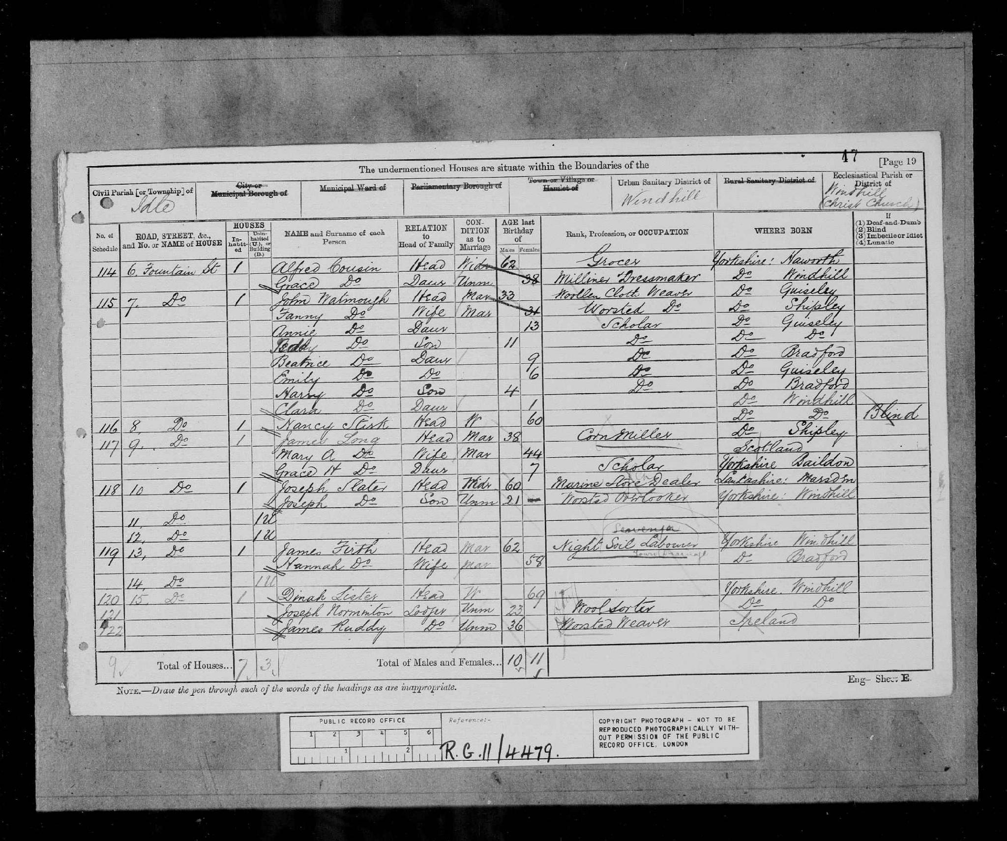 Census England 1881 RG11-4479 Folio-47 Page-19 Schedule-407