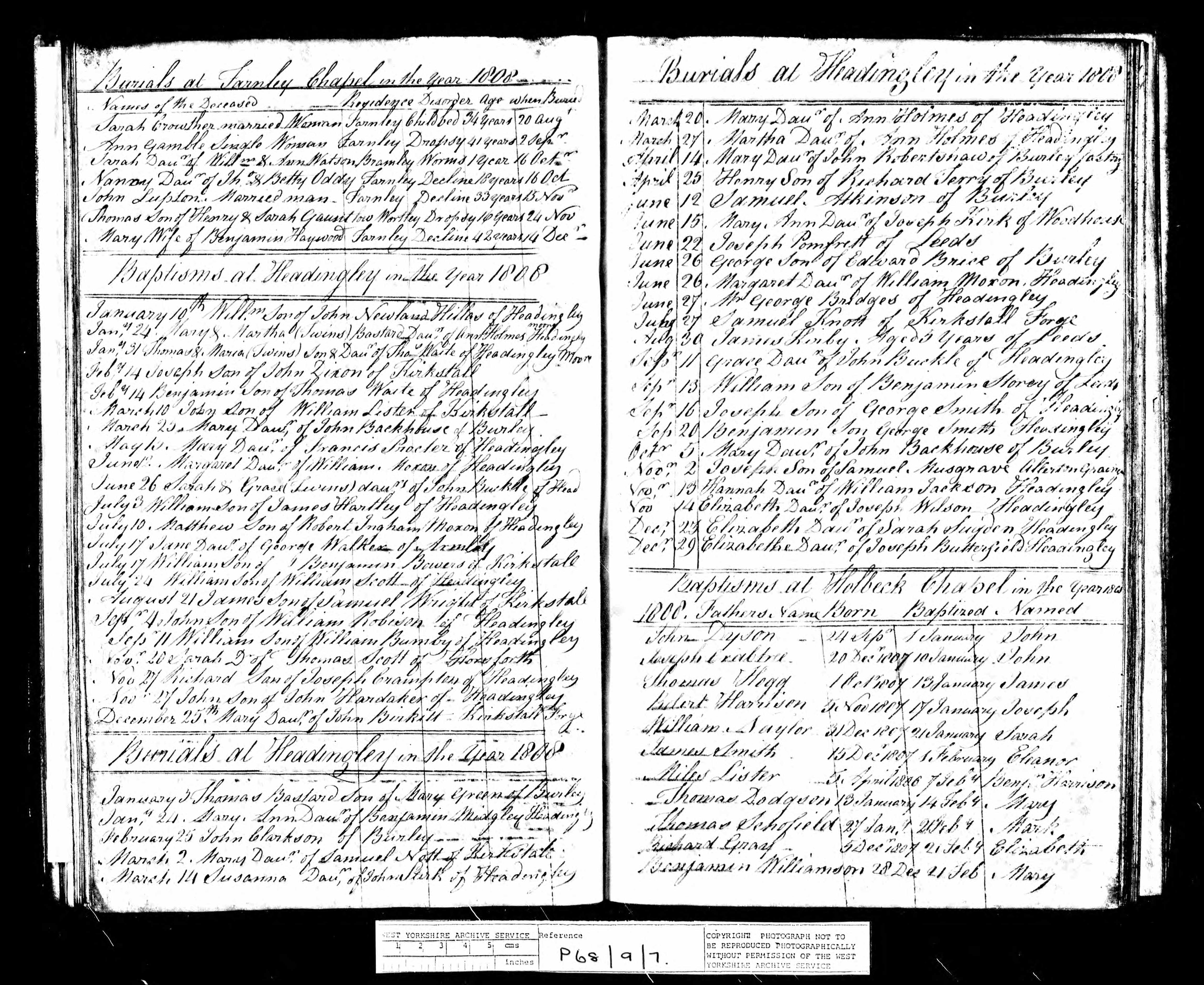 0O842 Burial Headingley, Yorkshire, England (St Michael_s Church) 14 Mar 1808 Susannah Stirk.jpg