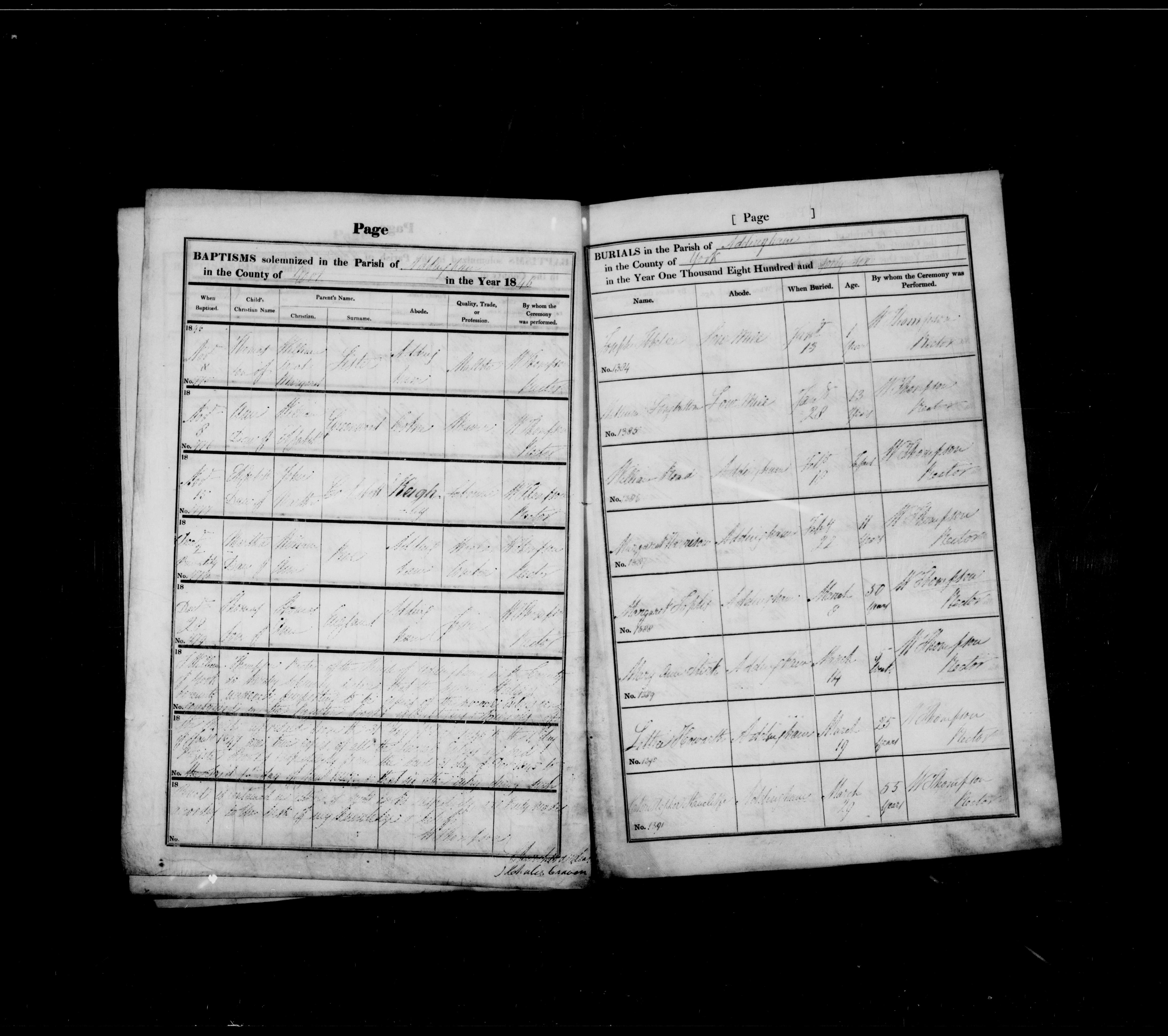 0O846 Burial Addingham, Yorkshire, England (St Peter_s Church) 11 Mar 1846 Mary Ann Stirk.jpg