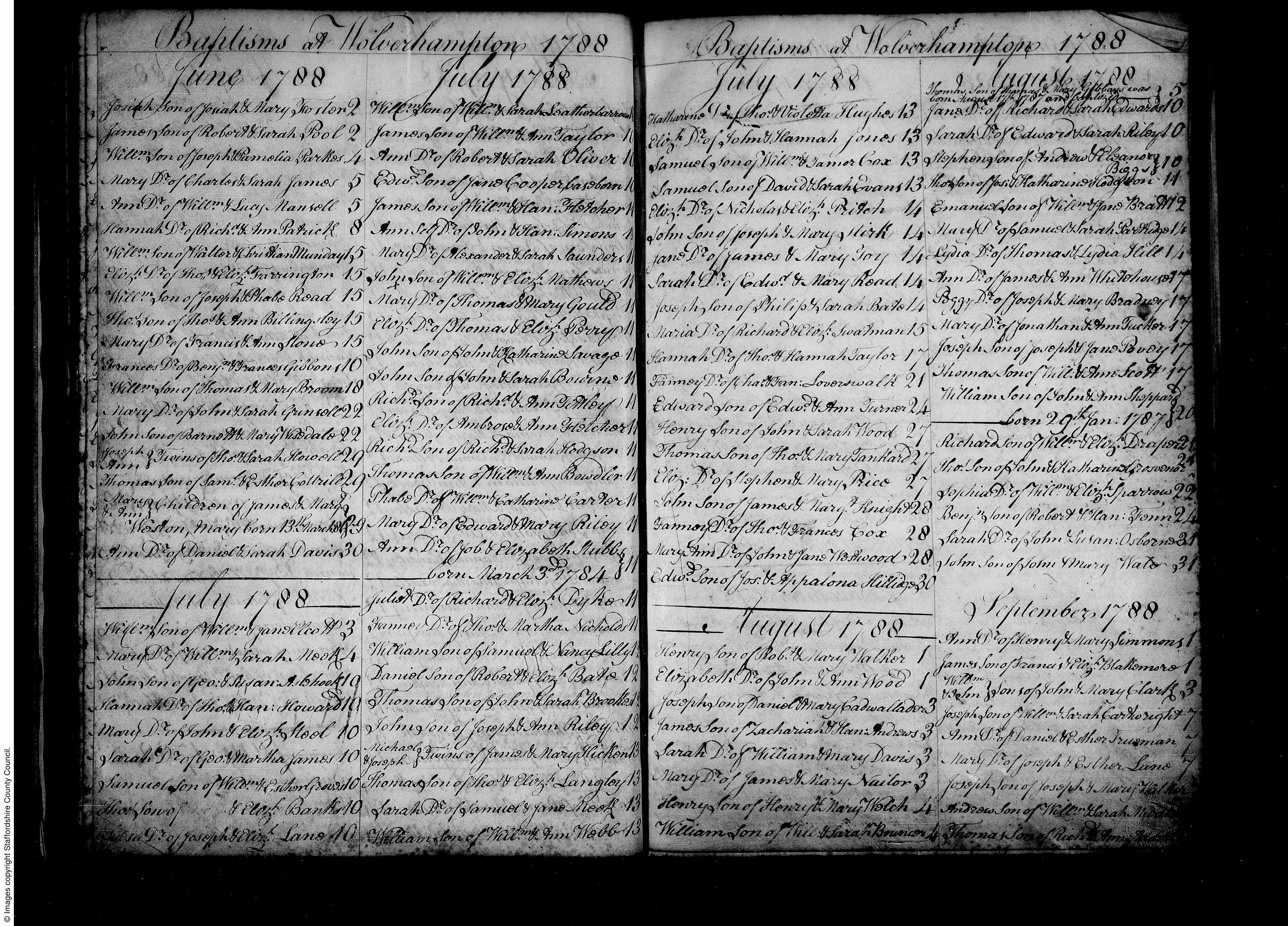 Baptism Wolverhampton, Staffordshire, England (St. Peter's Church) 14 Jul 1788 John Stirk